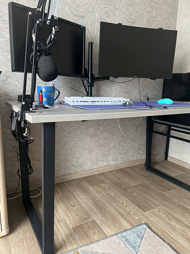 Стол раскладной Лота Лофт 120 25 мм юта / черный матовый фото покупателя 281