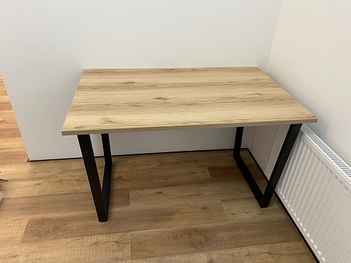 Стеклянный стол Фостер 120(160)х120х76 белый мрамор / черный фото покупателя 42