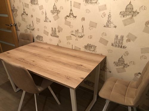 Стол Лота Лофт 140 25 мм черный матовый / бетон фото покупателя 295