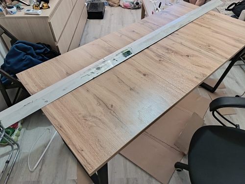 Стол Лота Лофт 140 25 мм черный матовый / бетон фото покупателя 178