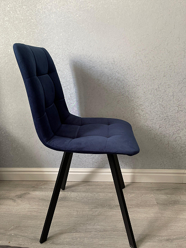 Стул на металлокаркасе Чилли К темно-серый (velutto 32) / черный фото покупателя 693