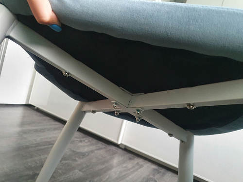 Стул на металлокаркасе Kora light blue / white фото покупателя 118