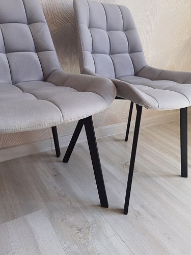 Стул на металлокаркасе Челси бежевый / черный фото покупателя 14