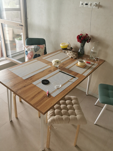 Стол Тринити Лофт 120 25 мм черный матовый / юта фото покупателя 45