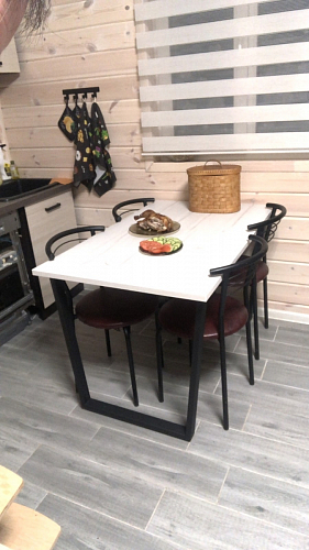 Стол Лота Лофт 120 32 мм бетон / черный матовый фото покупателя 292