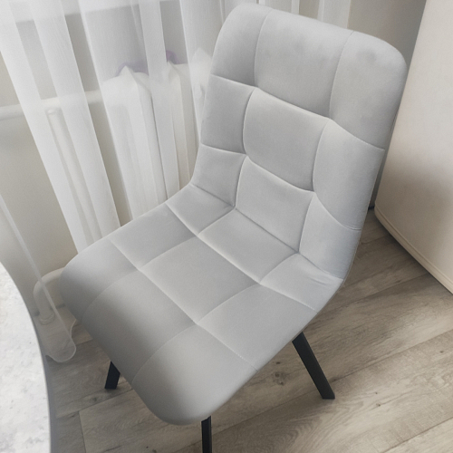 Стул на металлокаркасе Чилли К темно-серый (velutto 32) / черный фото покупателя 252