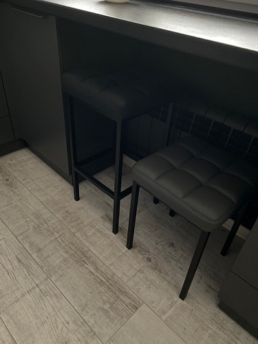 Барный стул Лофт ткань канди грей / черный матовый фото покупателя 106