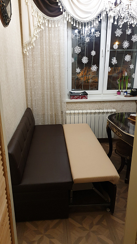 Кухонный диван Лео микровельвет фиолетовый фото покупателя 1