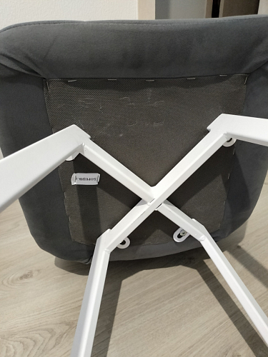 Стул на металлокаркасе Чилли К темно-серый (velutto 32) / черный фото покупателя 90