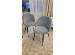 Стул на металлокаркасе Gabi 1 бежевый / черный с серебряными наконечниками фото покупателя 813