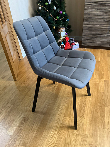 Стул на металлокаркасе Челси бежевый / черный фото покупателя 23