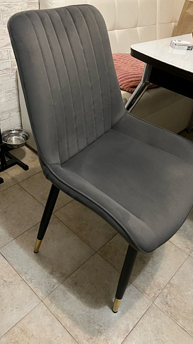 Стул на металлокаркасе Seda 1 latte / black / gold фото покупателя 73