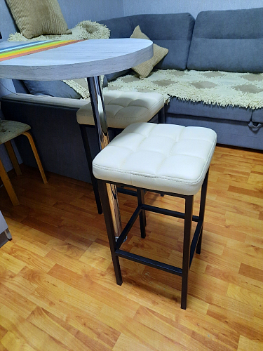 Барный стул Лофт катания лаванда / белый матовый фото покупателя 66