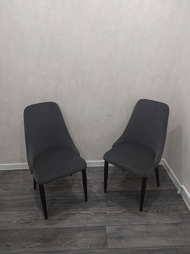 Стул на металлокаркасе Kora dark gray / black фото покупателя 252