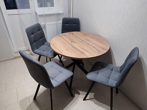 Комплект стульев Чилли 4 шт темно-серый / черный фото покупателя 47