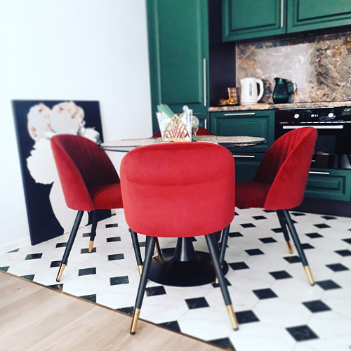 Стул на металлокаркасе Gabi 1 темно-серый / черный фото покупателя 251