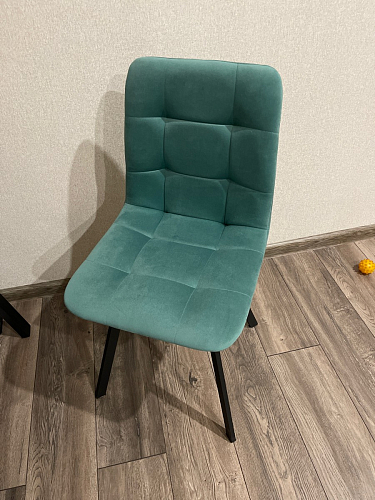 Стул на металлокаркасе Чилли К черный / зеленый фото покупателя 129