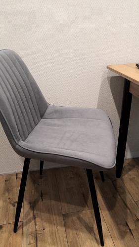 Стул на металлокаркасе Седа 360 К латте (velutto 08) / белый фото покупателя 118