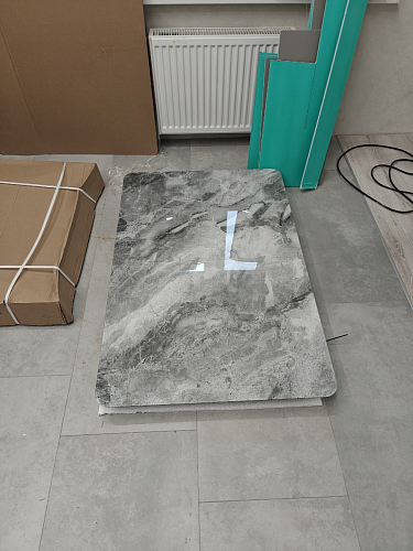 Стол на тумбе Бугун обсидиан / черный фото покупателя 57