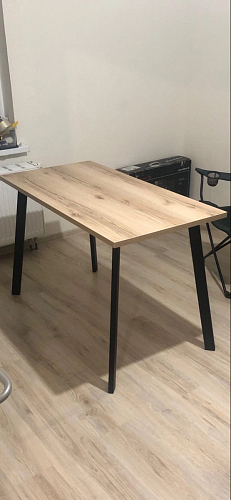 Стол Тринити Лофт 120 32 мм бетон / черный матовый фото покупателя 378