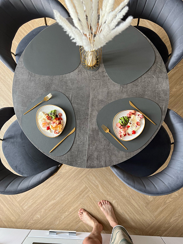 Стул на металлокаркасе Kamelia green / gold фото покупателя 35