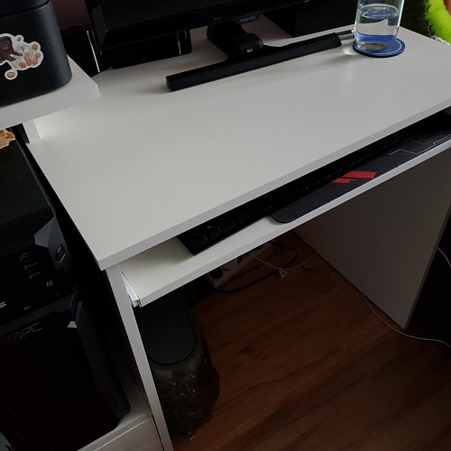 Стол компьютерный Джаз-24 правый белый фото покупателя 77