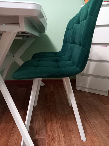 Стул на металлокаркасе Чилли зеленый / черный фото покупателя 291