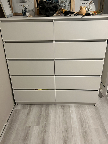 Комод Мадера 1384 ЛДСП дуб крафт золотой / лдсп белый фото покупателя 11