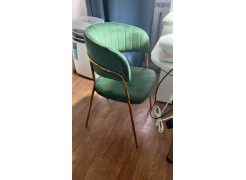 Стул на металлокаркасе Kamelia зеленый / золото фото покупателя 51