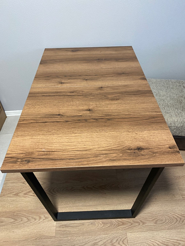 Деревянный стол Лота Лофт 140х80 дуб крафт табачный / черный матовый фото покупателя 307