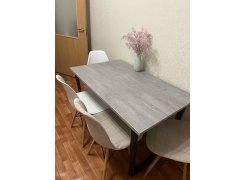 Стол Лота Лофт 140 25 мм черный матовый / бетон фото покупателя 151