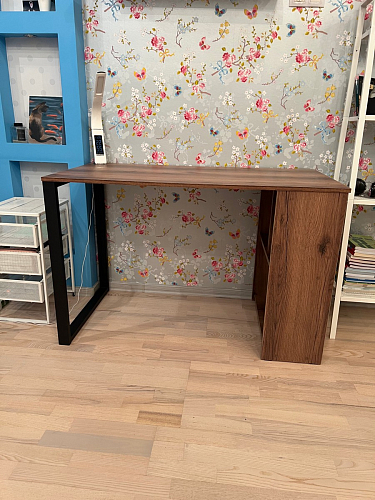 Письменный стол Битти Лофт 116х60х75 креатель / черный матовый фото покупателя 151