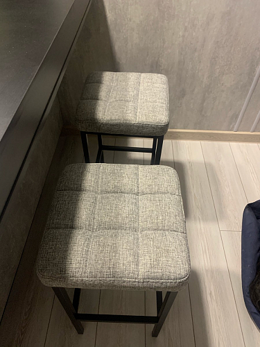 Барный стул Лофт микровелюр катания блэк / черный матовый фото покупателя 320