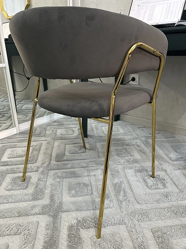 Стул на металлокаркасе Kamelia 1 black / gold фото покупателя 7