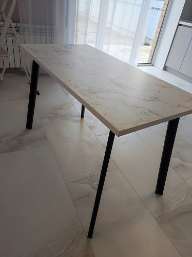 Стол Тринити Лофт 120 32 мм дуб галифакс табако / черный матовый фото покупателя 138