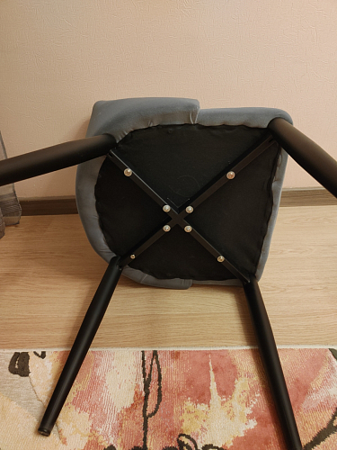 Стул на металлокаркасе Kora green / black фото покупателя 79