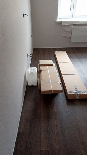 Двуспальная кровать Клауд 160х200 парящая дуб крафт золотой / антрацит фото покупателя 9