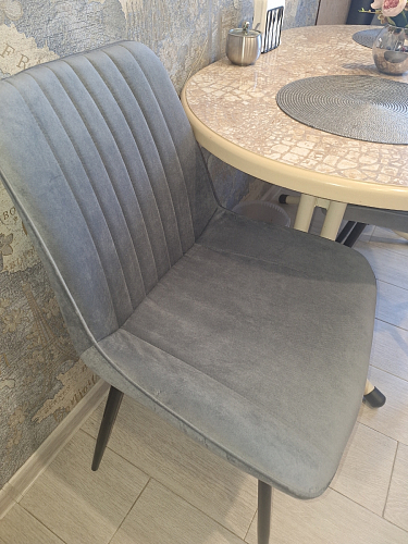 Стул на металлокаркасе Седа 360 К латте (velutto 08) / белый фото покупателя 64