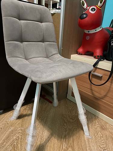 Стул на металлокаркасе Чилли бежевый / белый каркас фото покупателя 806