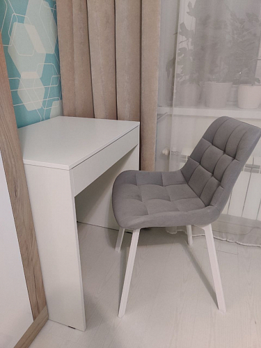 Стул на металлокаркасе Челси морская волна / черный фото покупателя 107