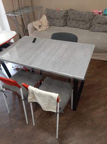 Стол Лота Лофт 120 32 мм бетон / черный матовый фото покупателя 94