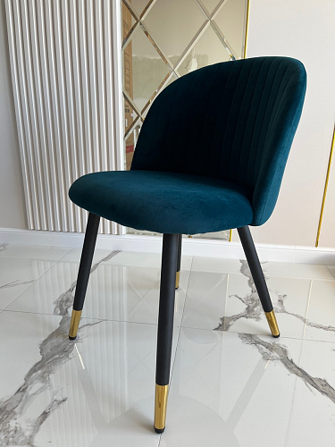 Стул на металлокаркасе Gabi dark beige / black / silver фото покупателя 43