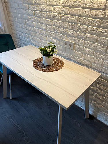 Стол Тринити Лофт 120 32 мм бетон / черный матовый фото покупателя 594