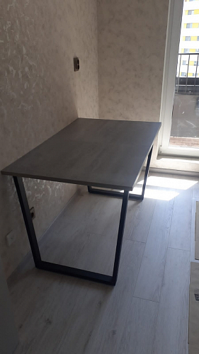 Деревянный стол Лота Лофт 120х75 белый матовый / дуб крафт золотой фото покупателя 562