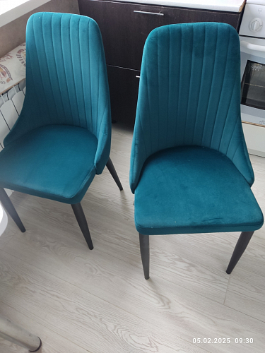 Стул на металлокаркасе Kora light blue / white фото покупателя 370