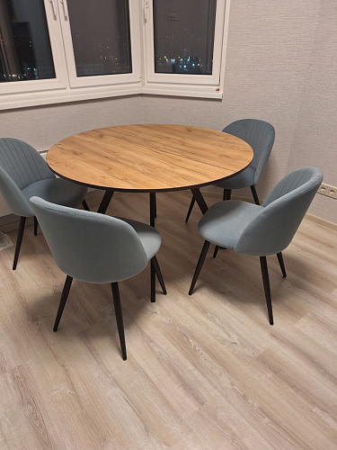 Стул на металлокаркасе Gabi gray / black фото покупателя 678