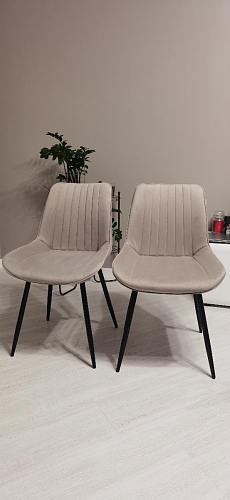 Стул на металлокаркасе Седа К латте / черный фото покупателя 103