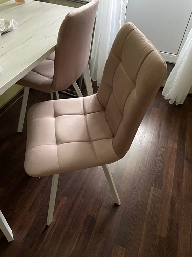 Стул на металлокаркасе Чилли К светло-серый велюр / черный каркас фото покупателя 1143