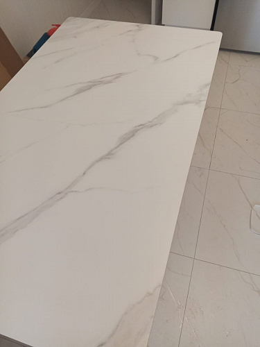 Керамический стол Норман 140 (200) х 80 белый мрамор alpin white / snow white / белый фото покупателя 44