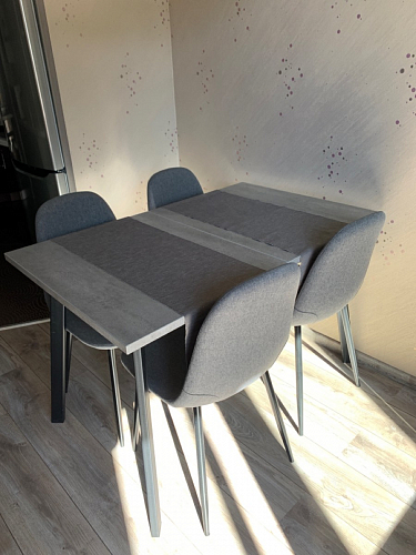 Стол Тринити Лофт 120 32 мм дуб галифакс табако / черный матовый фото покупателя 174